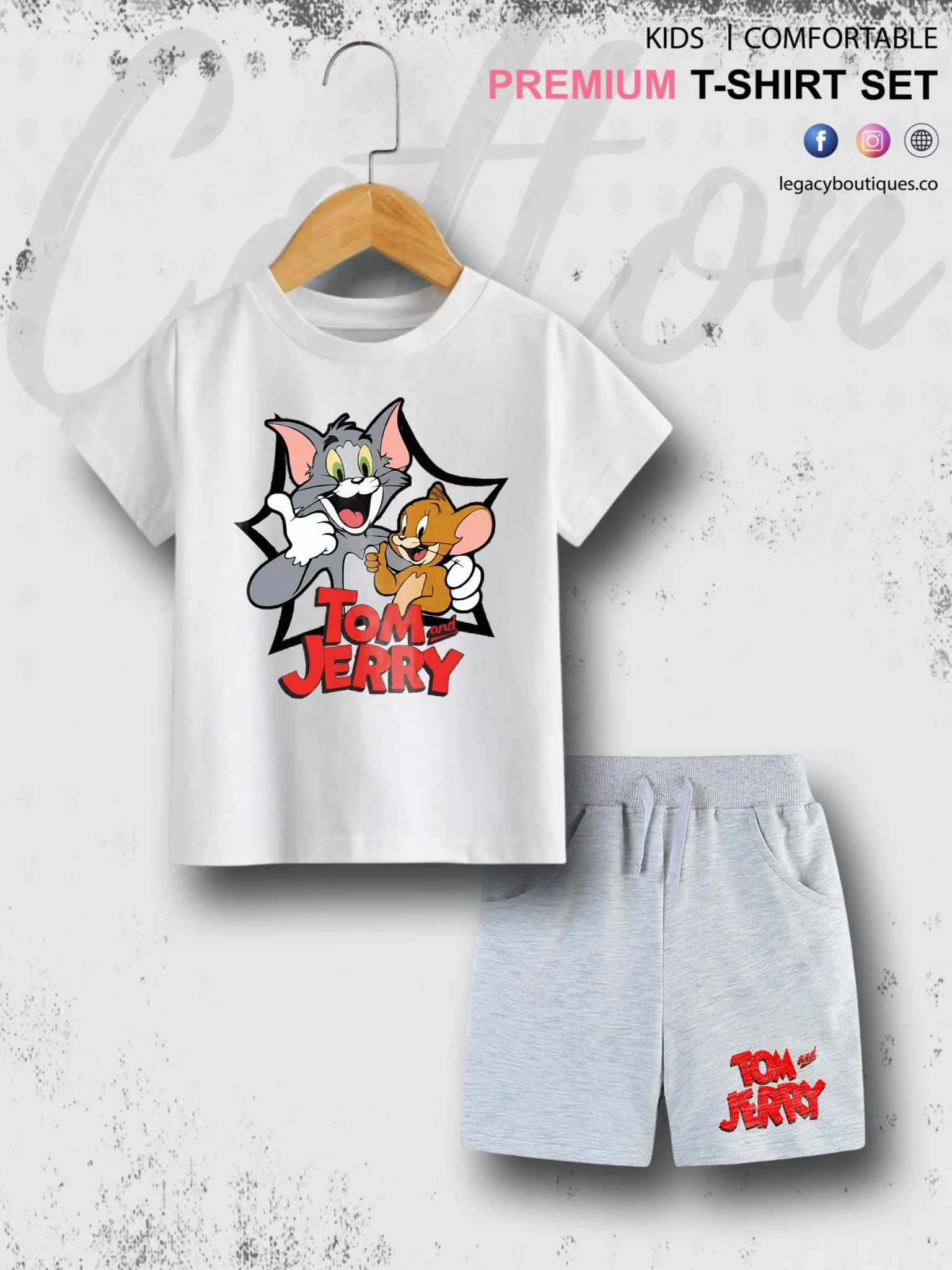 Tom And Jerry Printed 6 Month To 6 Year Baby & Kids Super Premium Quality T-shirt Set - Image 8