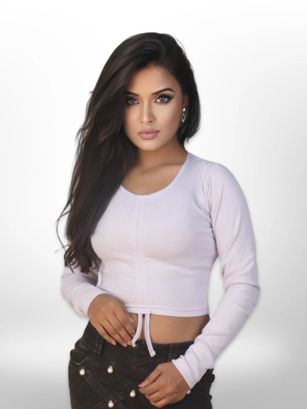 V Neck Full Sleeve Blousef - Image 3