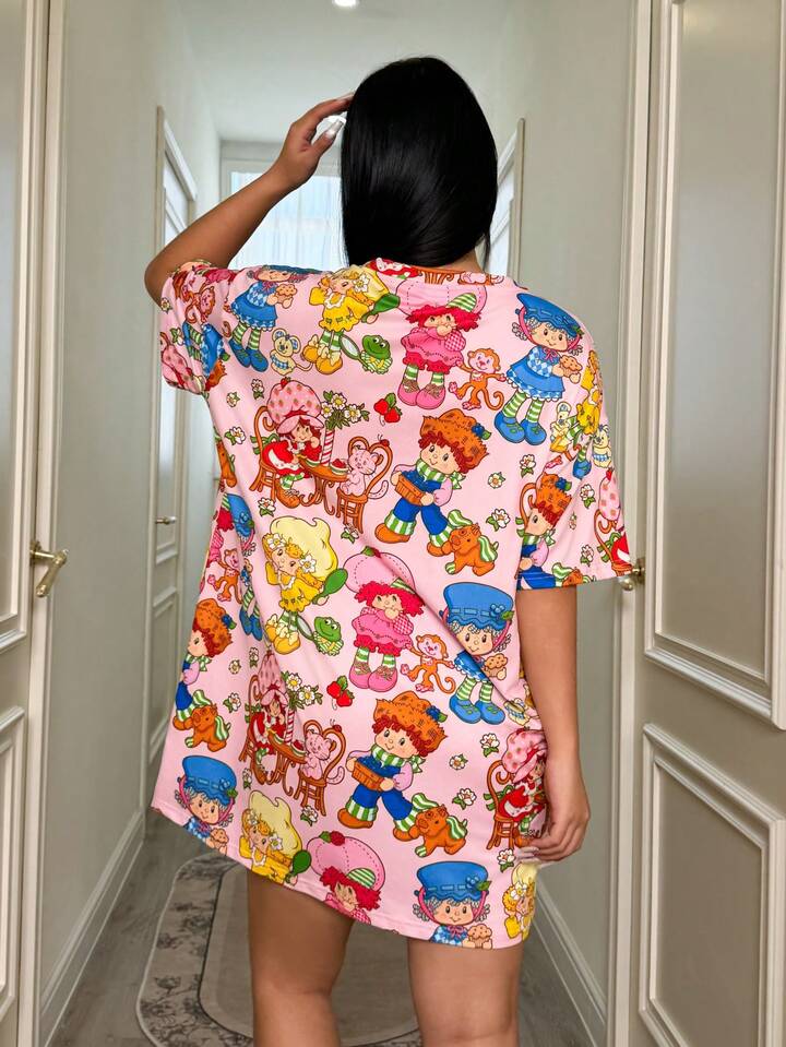 Vintage Berry Friends All-Over Print T-Shirt - Image 2