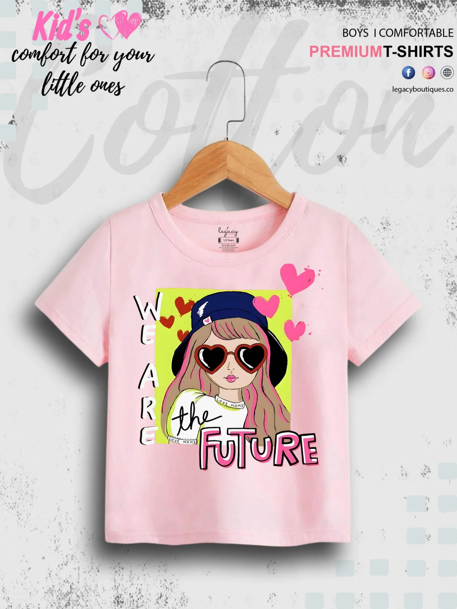 We Are The Future Printed High Quality T-Shirt For Baby Girls In Lowest Price Only In BD - Image 2