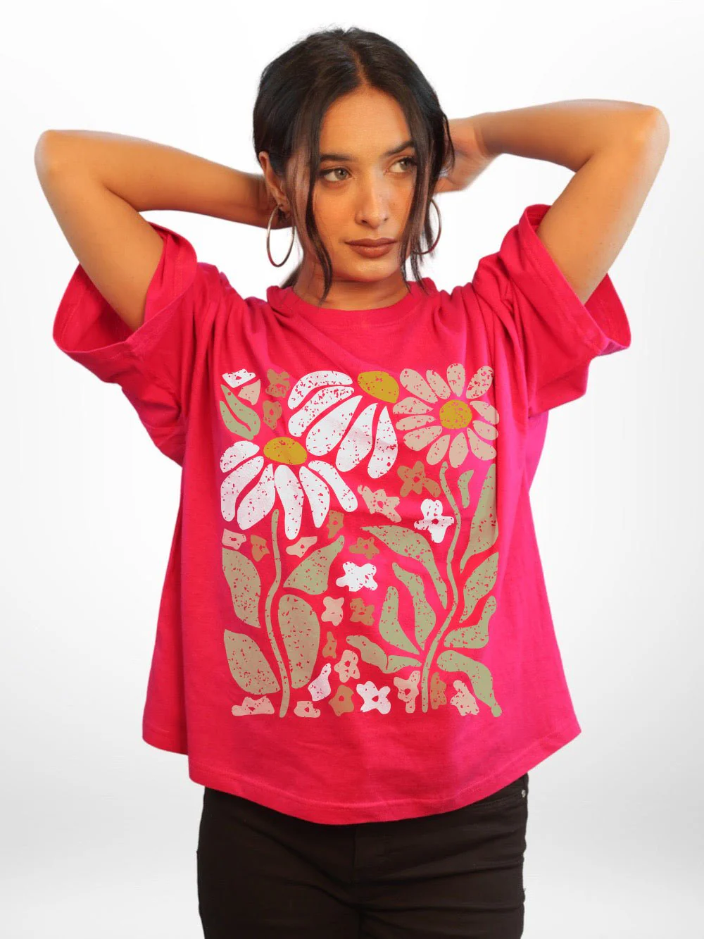 Wildflowers Printed Womens Drop Shoulder T-shirt Legacy Boutiques Dhaka - Image 4