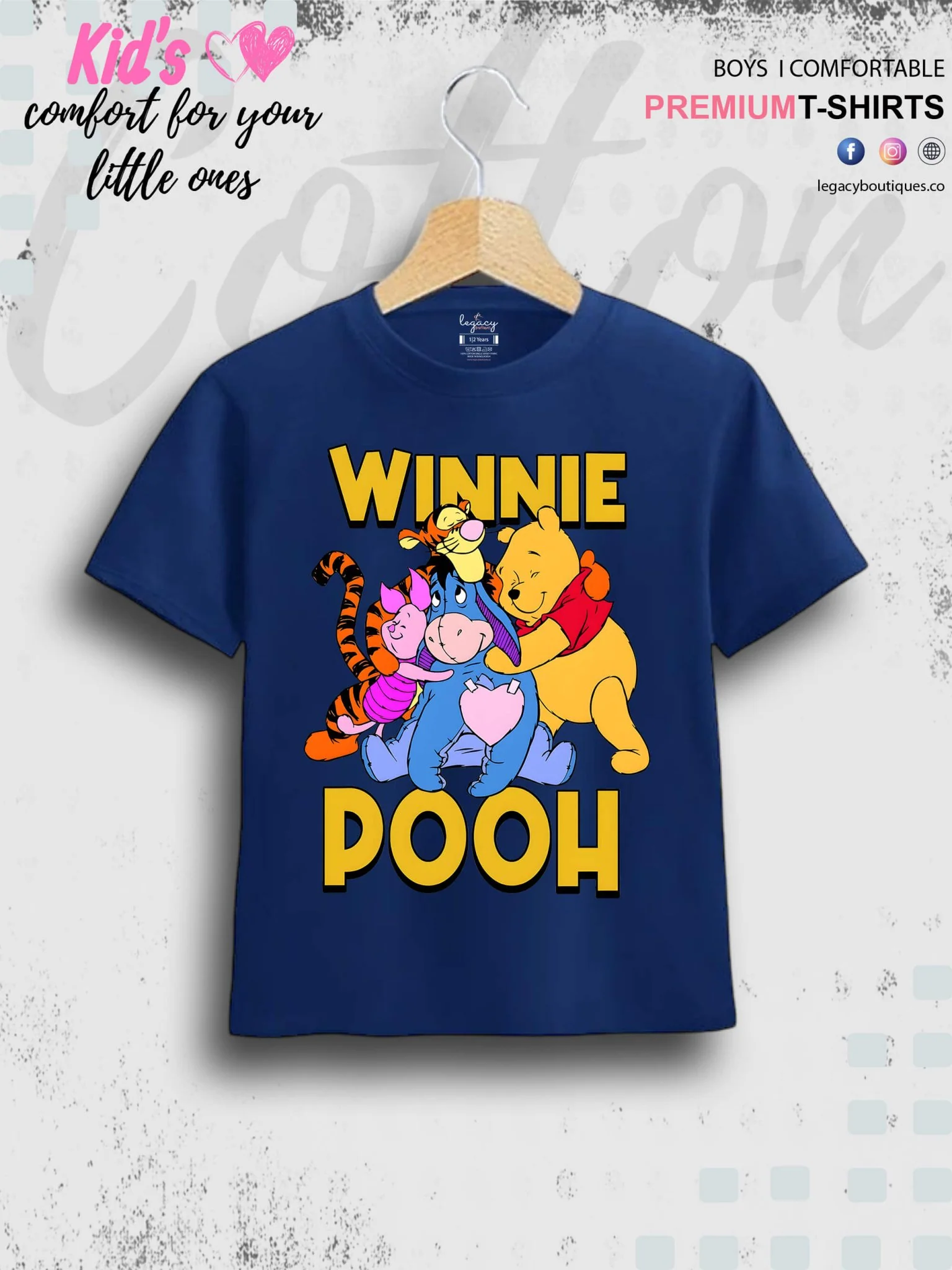 Winnie Pooh Bear Printed Casual Premium Quality T-Shirt For Baby Girls In Cheapest Price Only In BD - Image 5