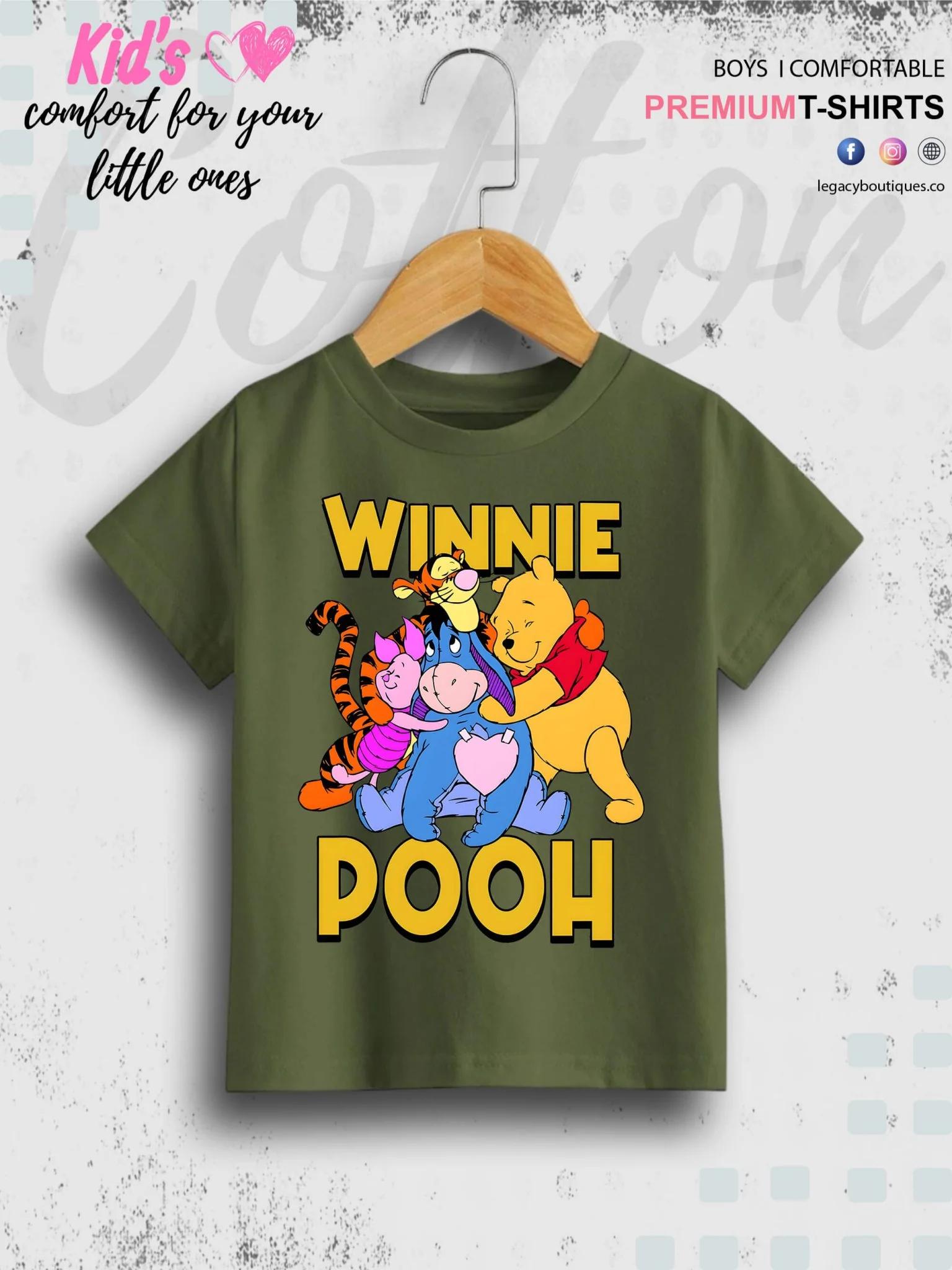 Winnie Pooh Bear Printed Casual Premium Quality T-Shirt For Baby Girls In Cheapest Price Only In BD - Image 6