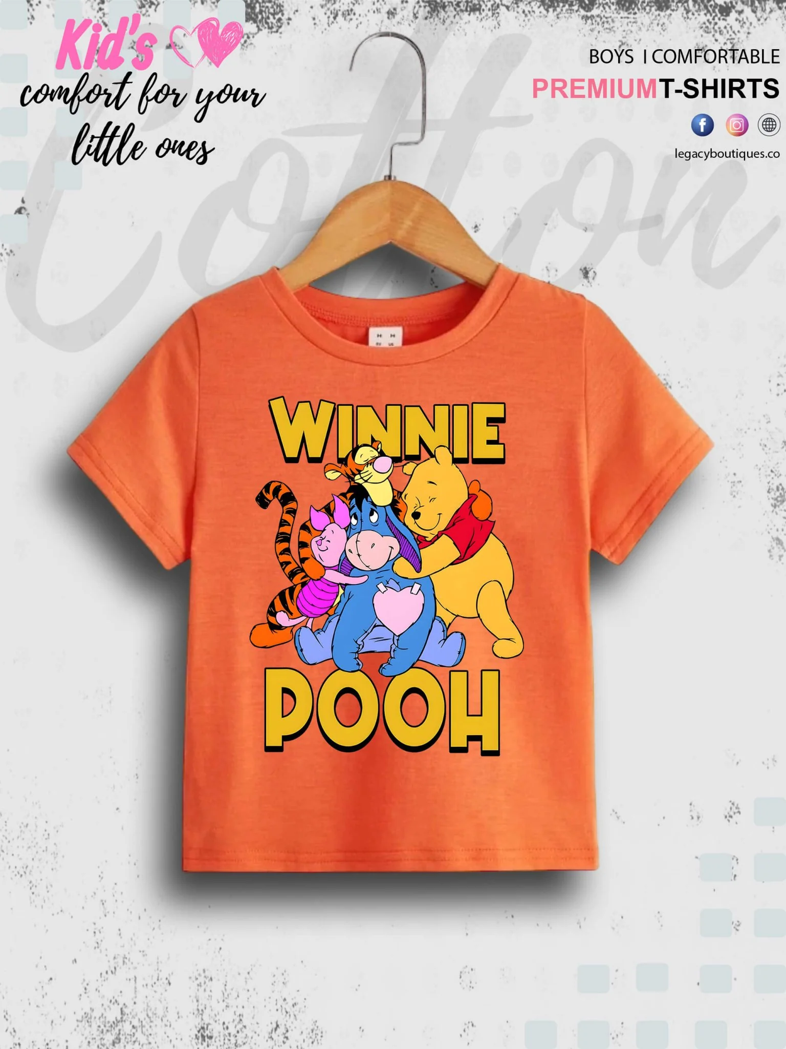 Winnie Pooh Bear Printed Casual Premium Quality T-Shirt For Baby Girls In Cheapest Price Only In BD - Image 7