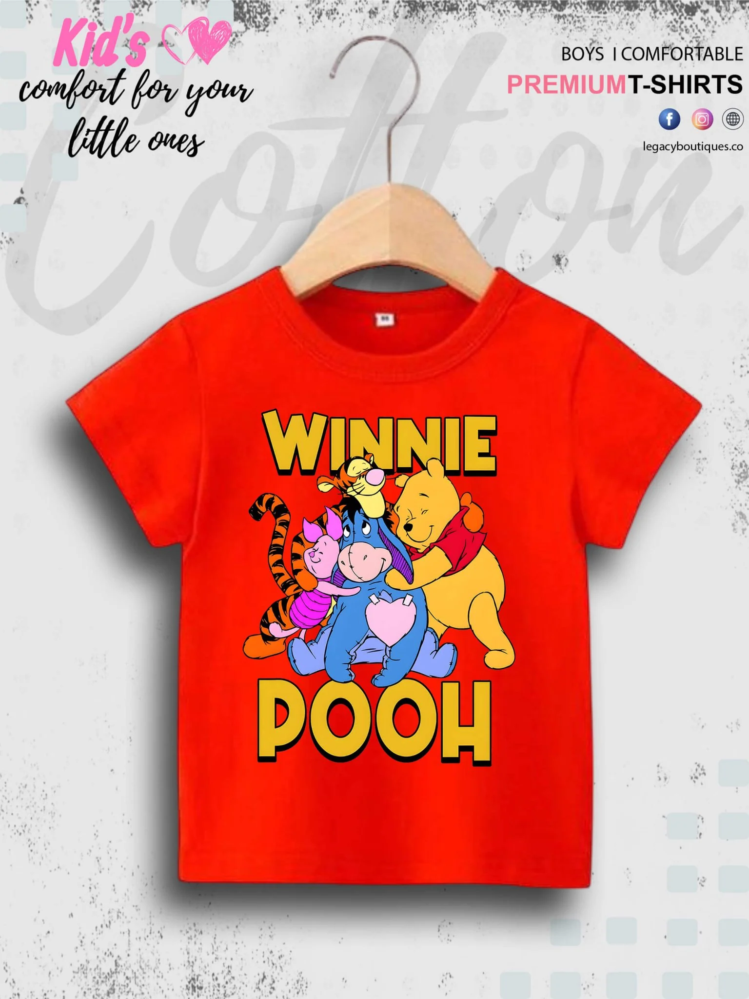 Winnie Pooh Bear Printed Casual Premium Quality T-Shirt For Baby Girls In Cheapest Price Only In BD - Image 8
