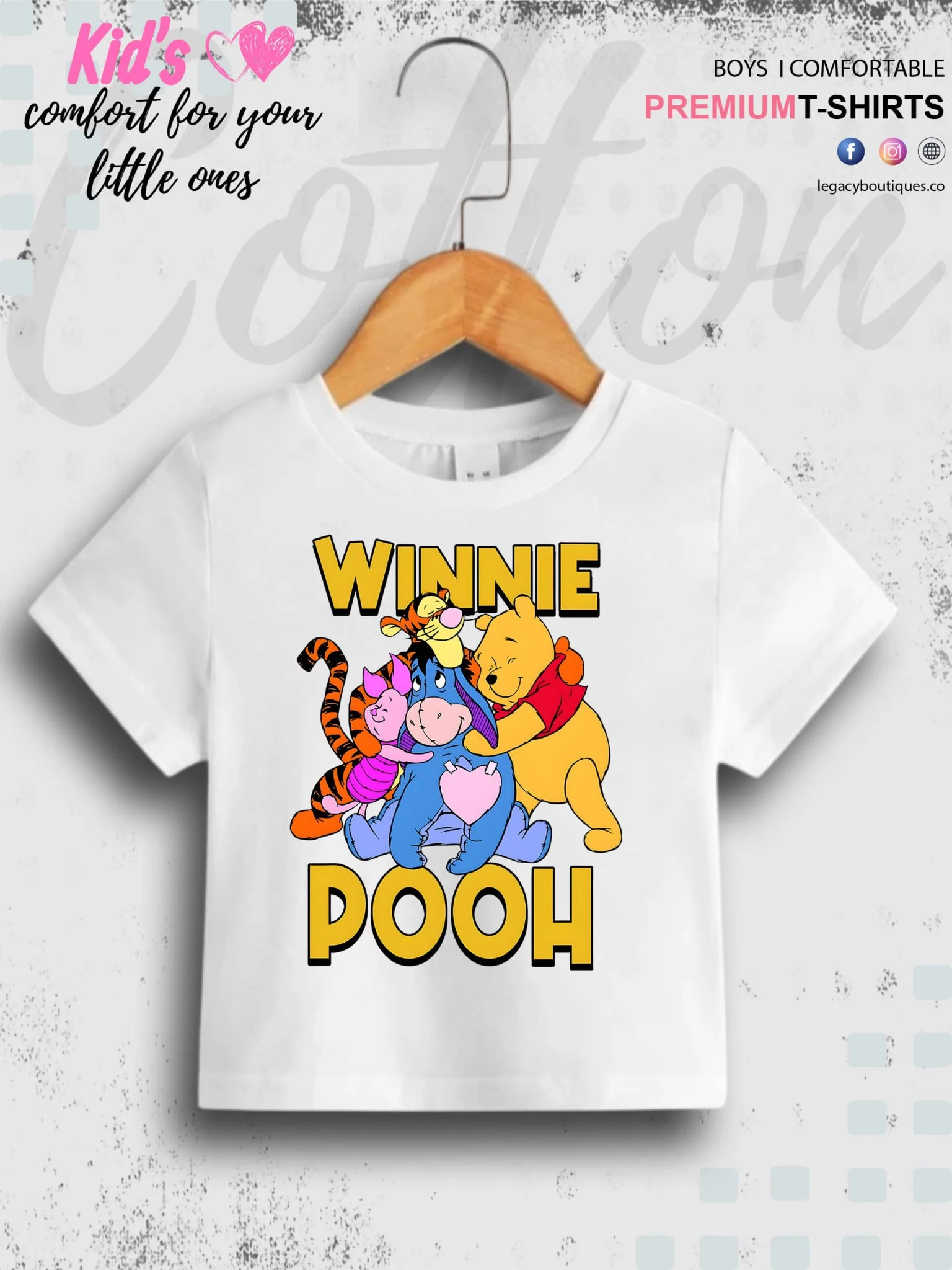 Winnie Pooh Bear Printed Casual Premium Quality T-Shirt For Baby Girls In Cheapest Price Only In BD - Image 9