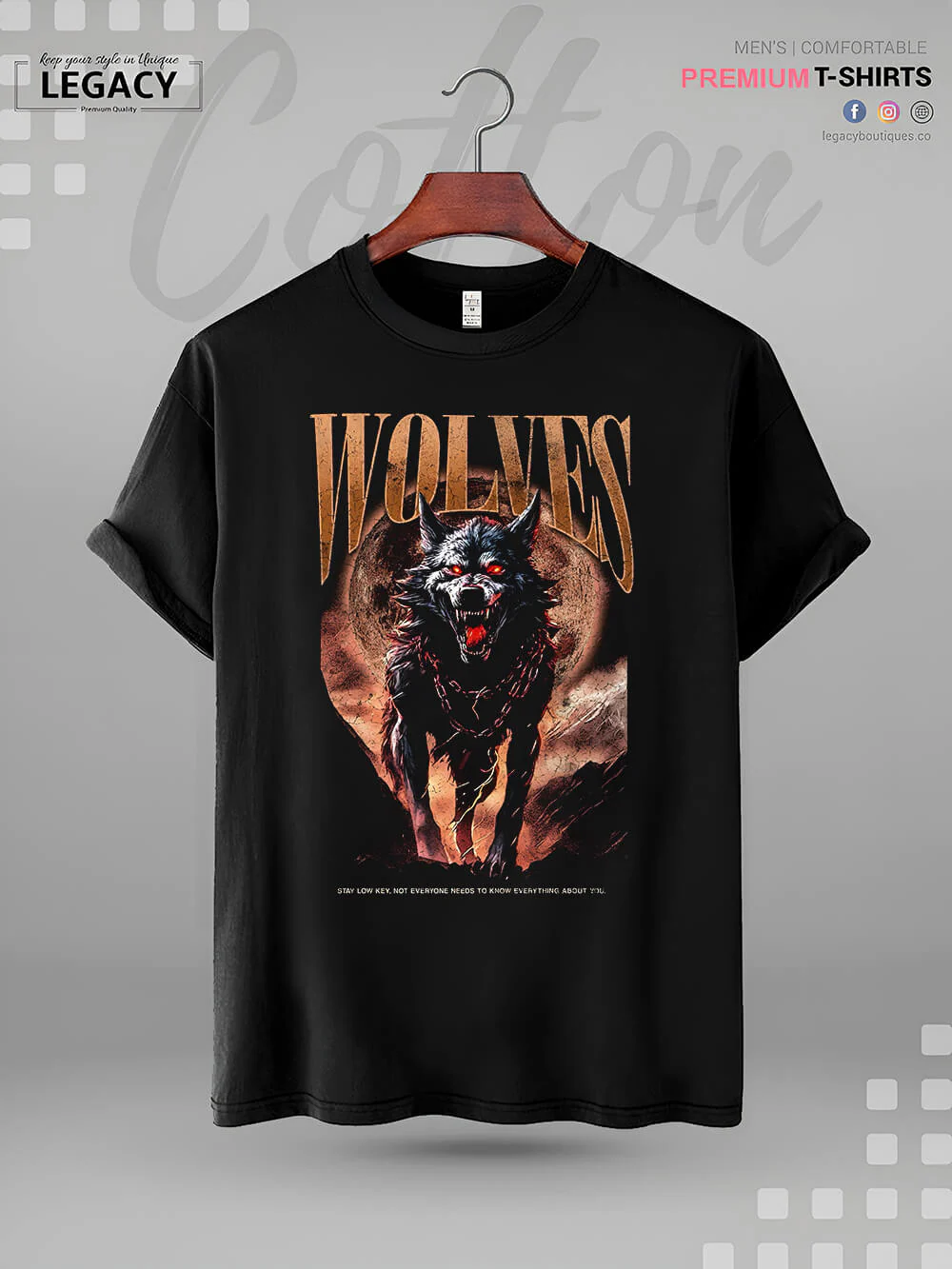 Wolves Printed Good Quality Mens Tshirt In Lowest Price In BD