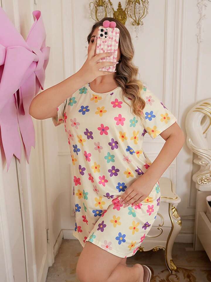 Women’s Graphic Oversized T-Shir Tropical Joy