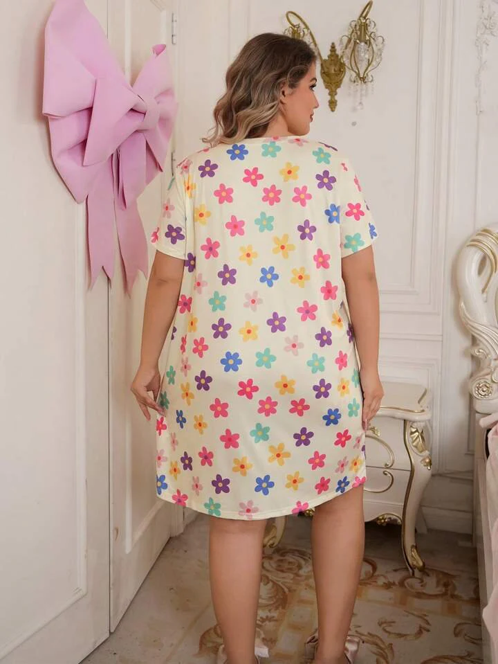 Women’s Graphic Oversized T-Shir Tropical Joy - Image 2