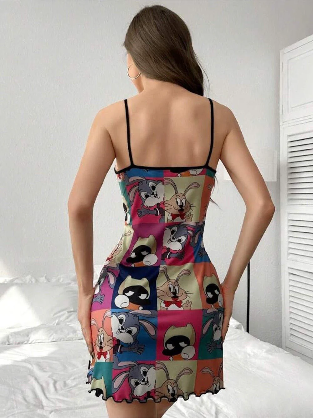 Women Sexy Sleeveless Bunny Digital Printed Dress | Legacy Boutiques Dhaka Bangladesh - Image 3