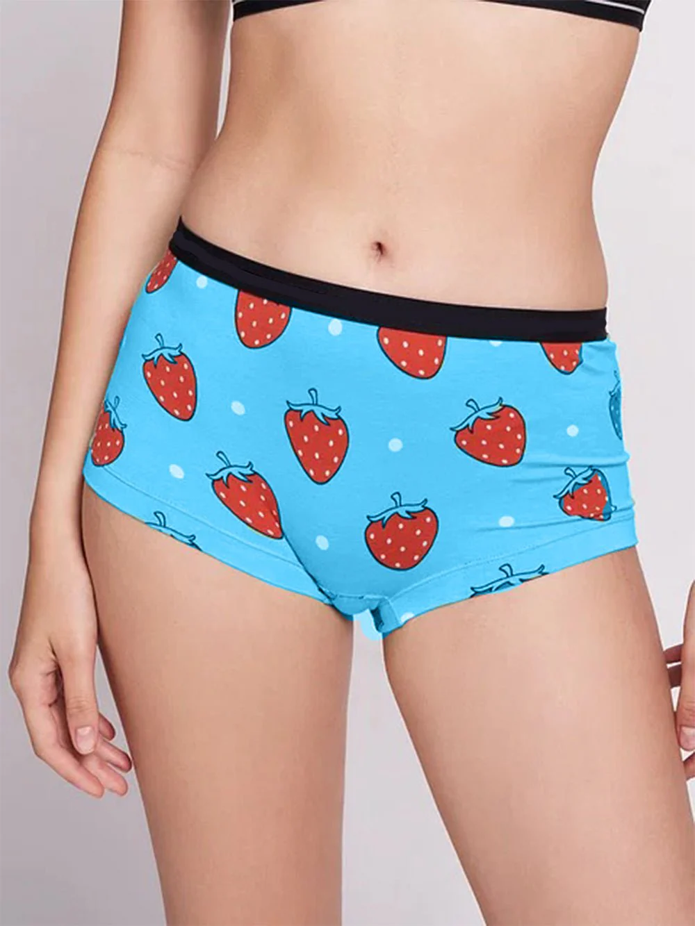 Womens And Mens Boxer StrawBerry Printed