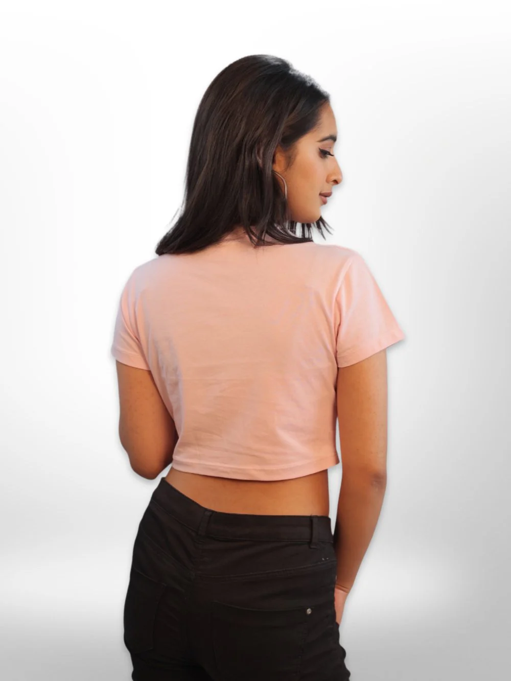 Womens Front Cut Out Half Sleeve Crop Tops - Image 6