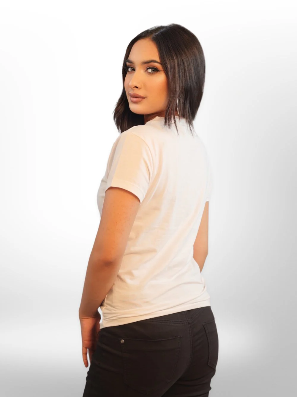 Womens Front Cut Out Half Sleeve Tops - Image 6