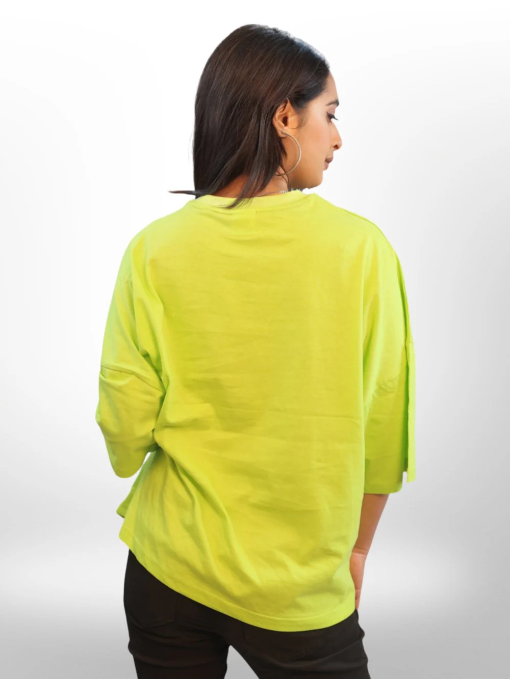 Women's Solid Drop Shoulder T-shirt - Image 15