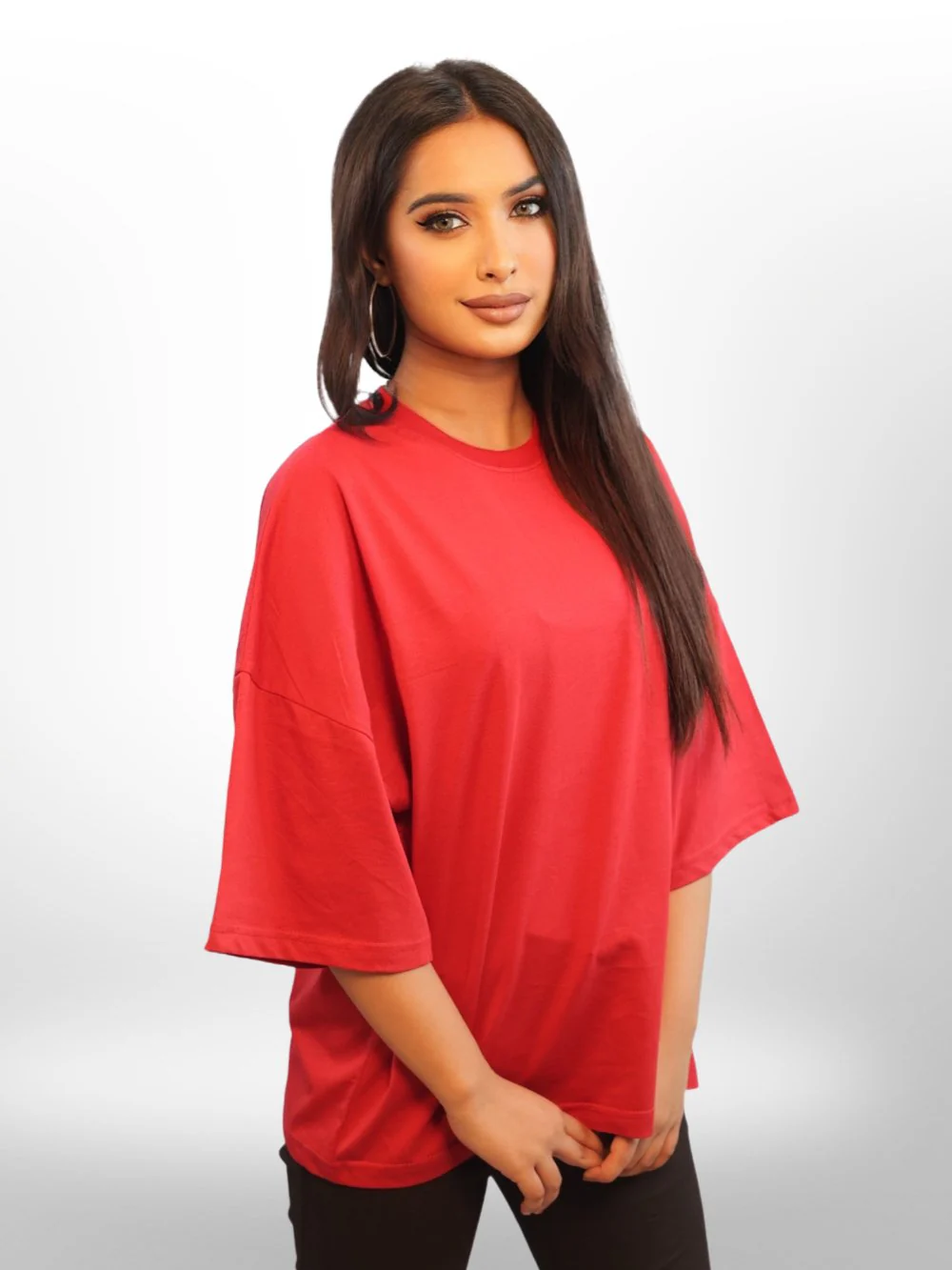 Women's Solid Drop Shoulder T-shirt - Image 5