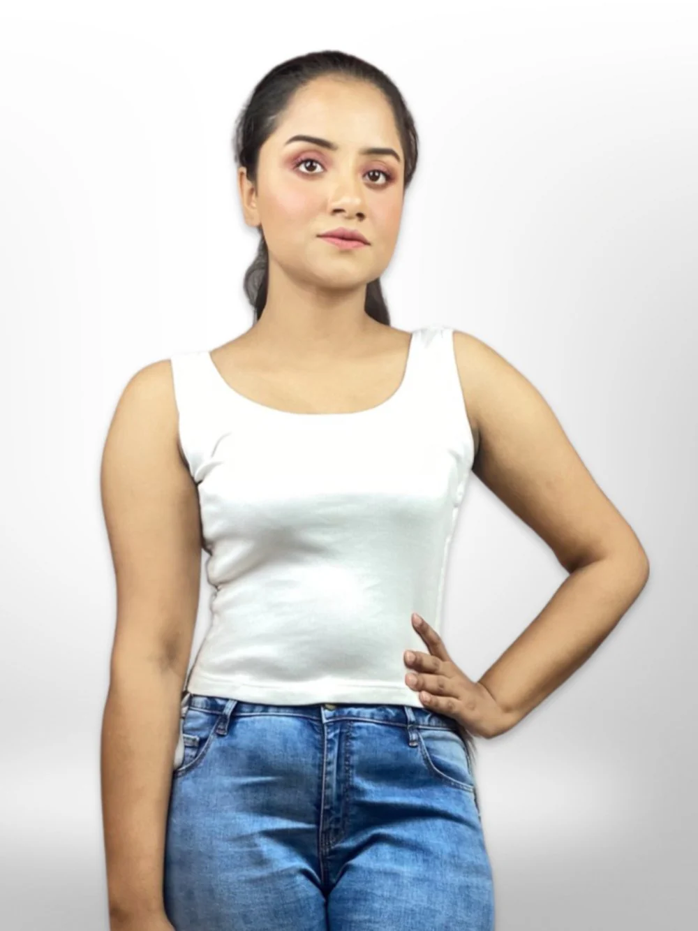 Womens Solid Innerwear Softy TankTop - Image 3