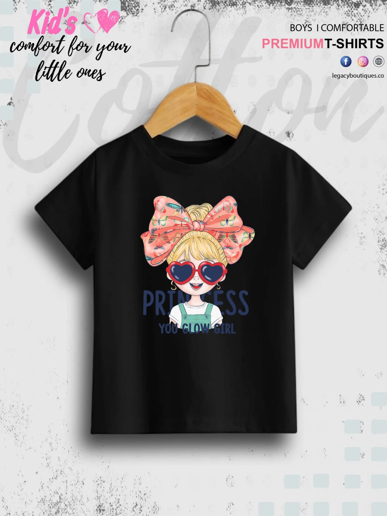 You Glow Girl Princess Printed Baby Girls T-Shirt In Lowest Price Only In Dhaka - Image 2