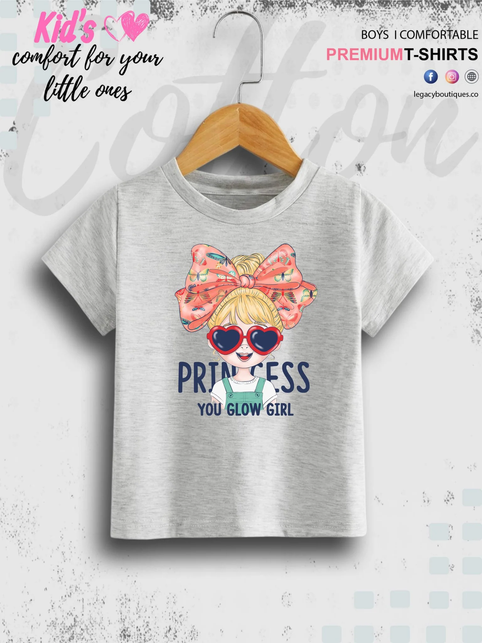 You Glow Girl Princess Printed Baby Girls T-Shirt In Lowest Price Only In Dhaka - Image 4
