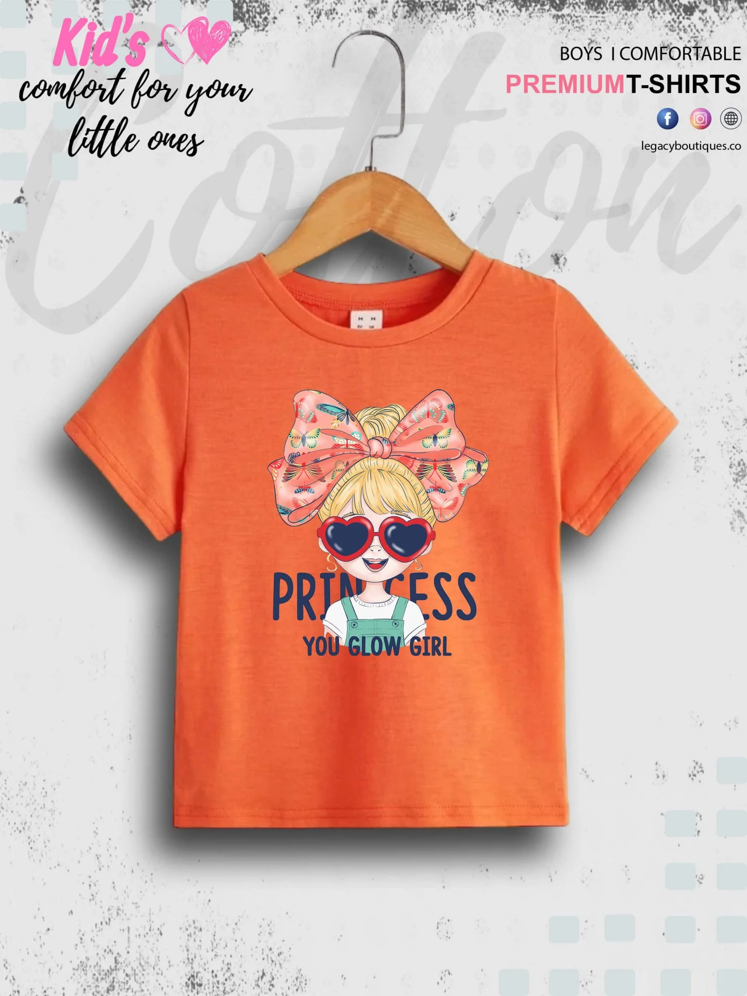 You Glow Girl Princess Printed Baby Girls T-Shirt In Lowest Price Only In Dhaka - Image 5