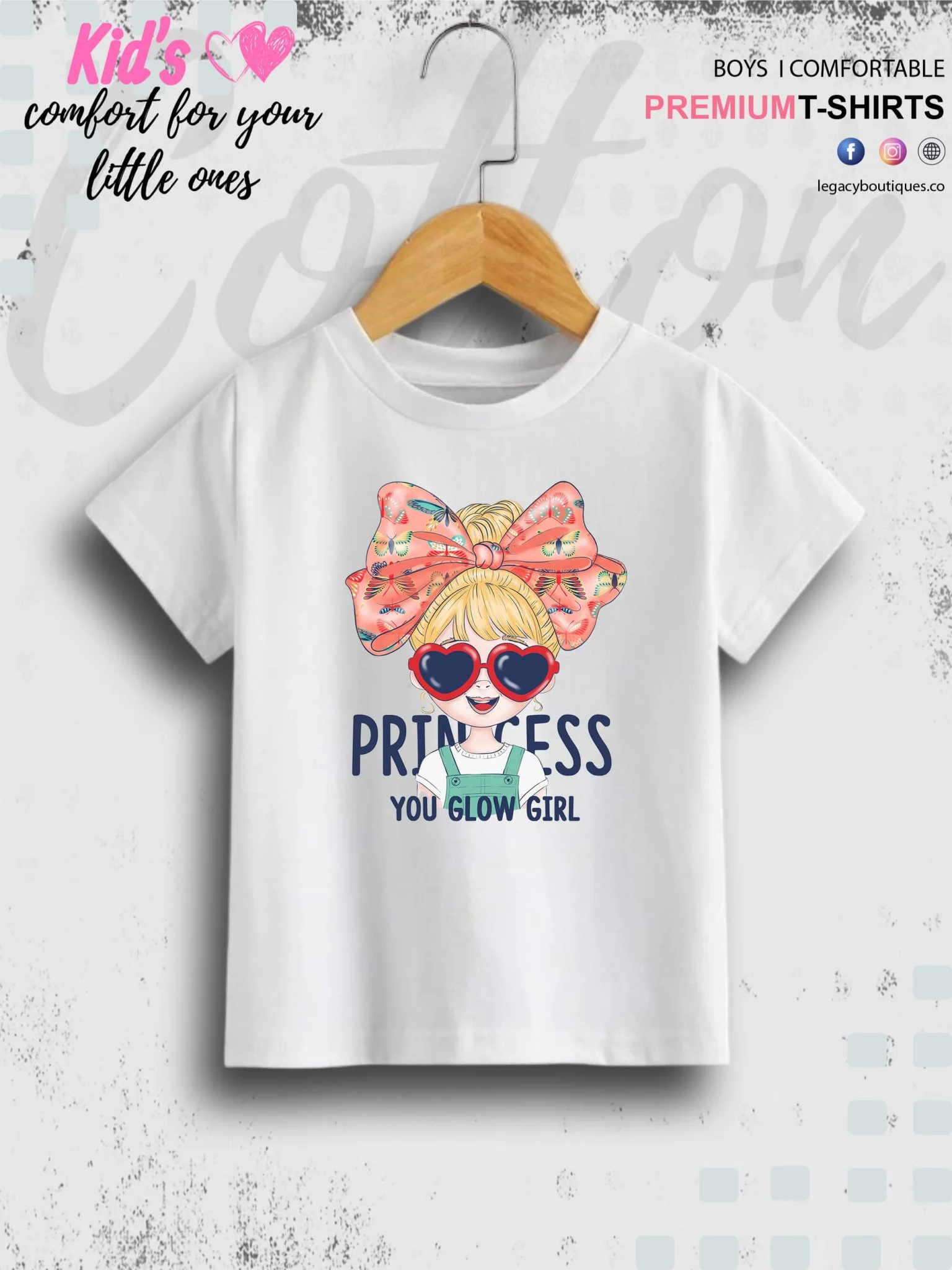 You Glow Girl Princess Printed Baby Girls T-Shirt In Lowest Price Only In Dhaka - Image 7
