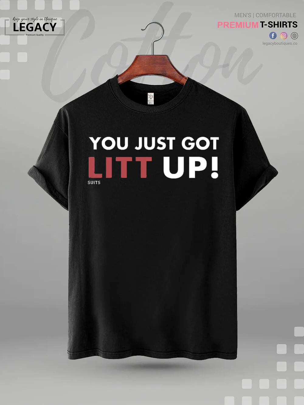 You Just Got Litt Up Printed High Quality In Cheapest Price Men's T-Shirt
