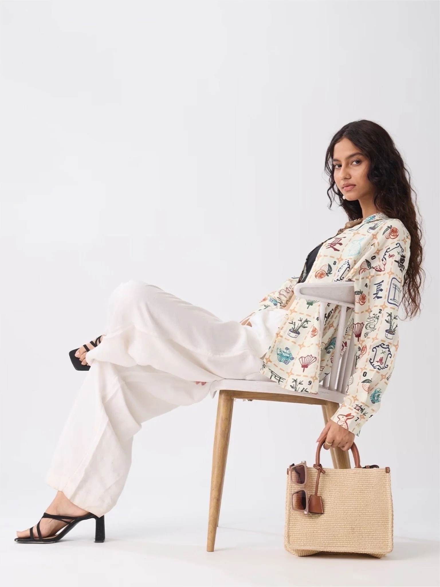 Zen Journey Off-White Printed Shirt - East Asian Heritage Graphic Shirt - Image 2