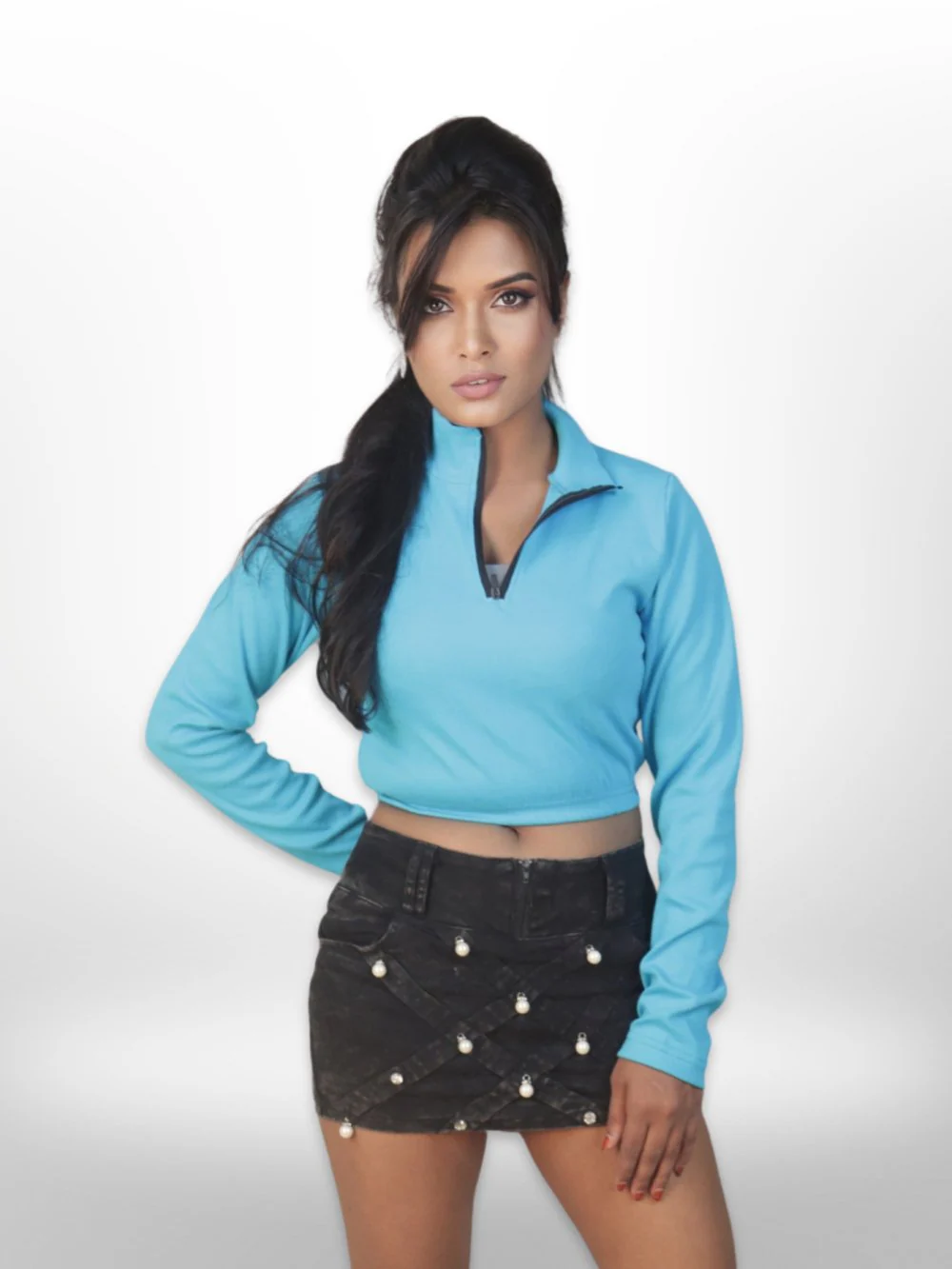Zipper Full Sleeve Blouse or Crop tops - Image 12