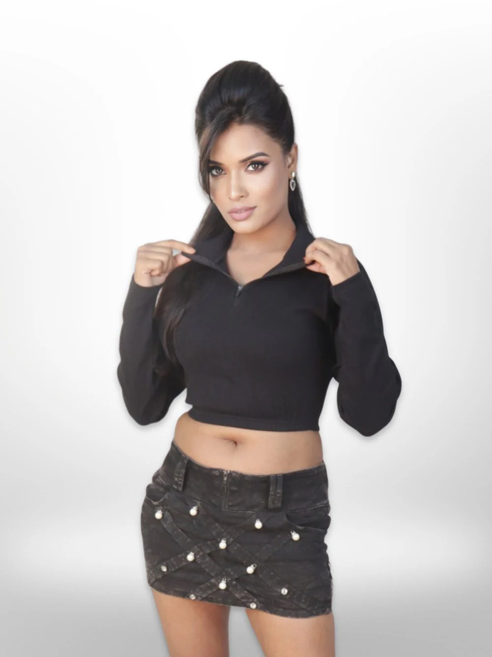 Zipper Full Sleeve Blouse or Crop tops - Image 6