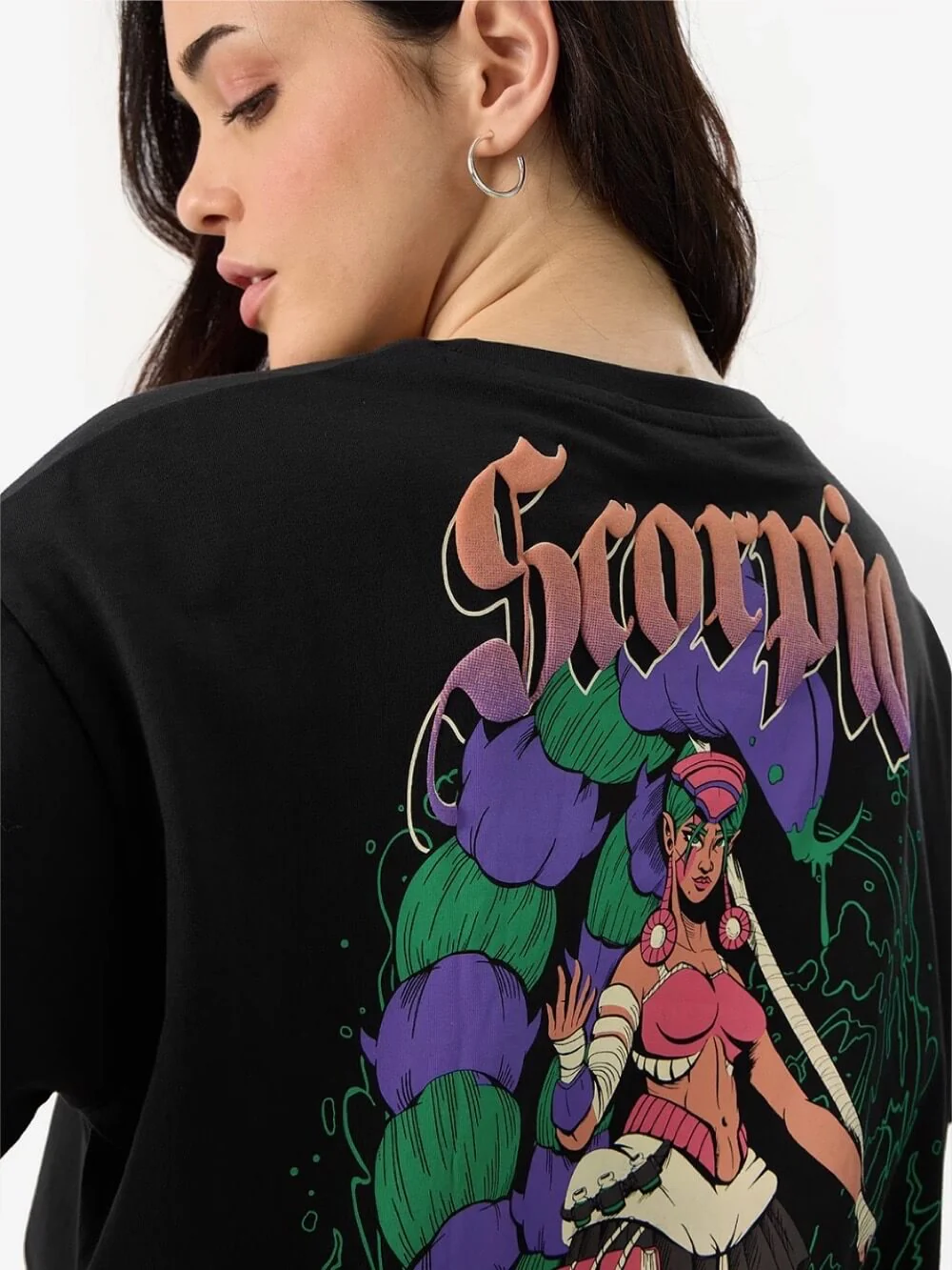 Zodiac Scorpio Printed Womens Drop Shoulder T shirt Legacy Boutiques Bangladesh - Image 2
